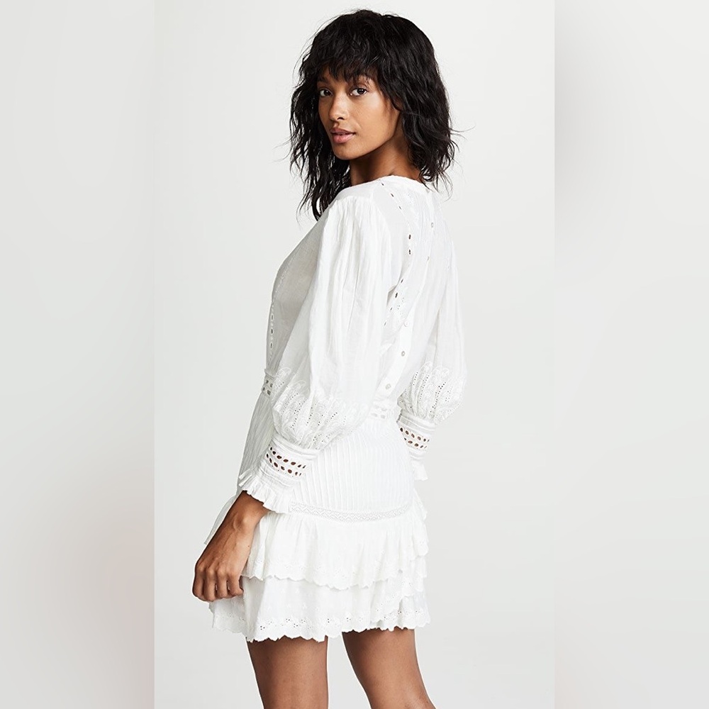 Fancy White Mini Dress - Picture 2 of 6